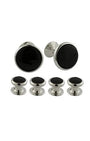 David Donahue Stud Sets Silver Onyx & Brass Stud Set