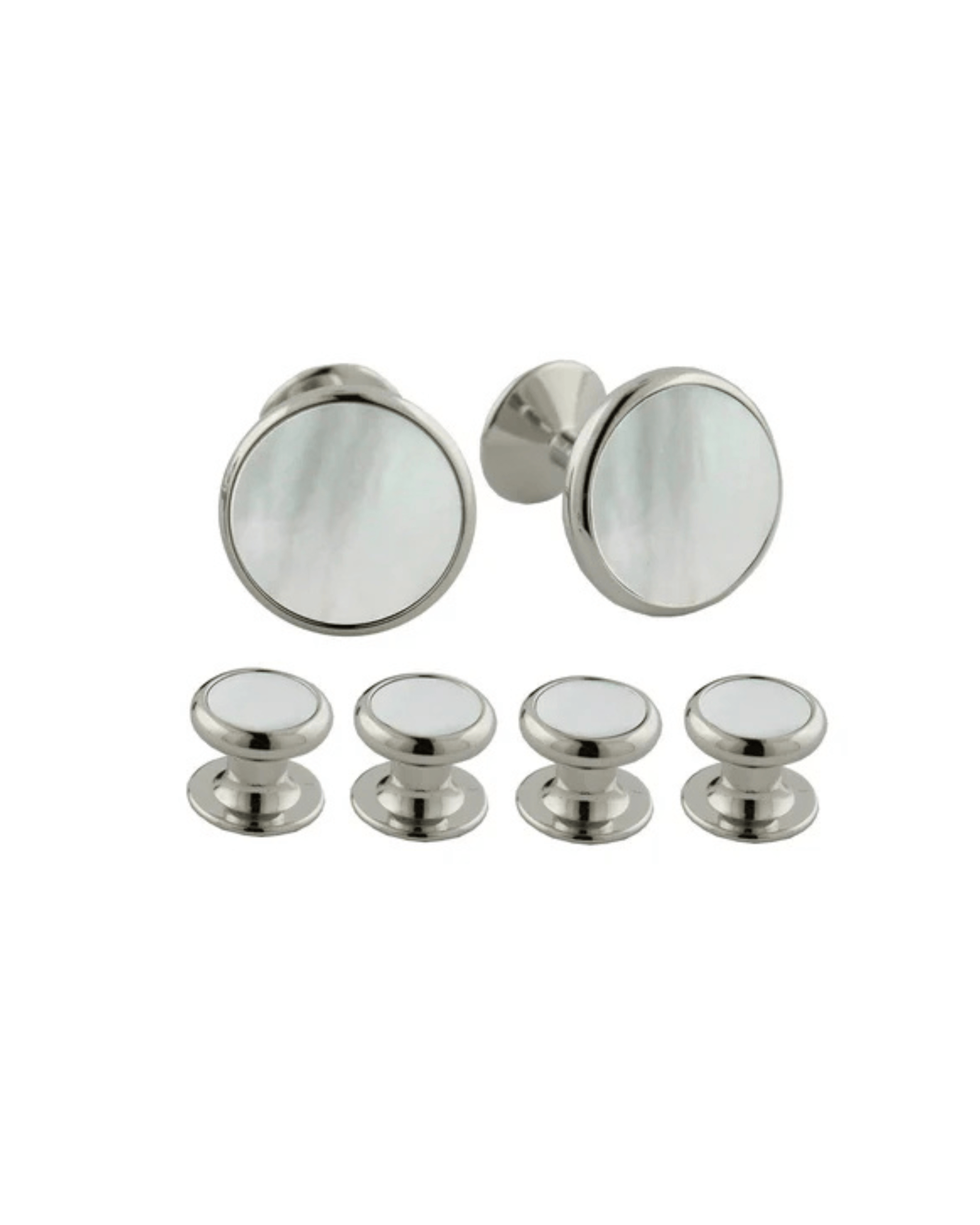 David Donahue Stud Sets SILVER / OS Mother of Pearl & Brass Stud Set