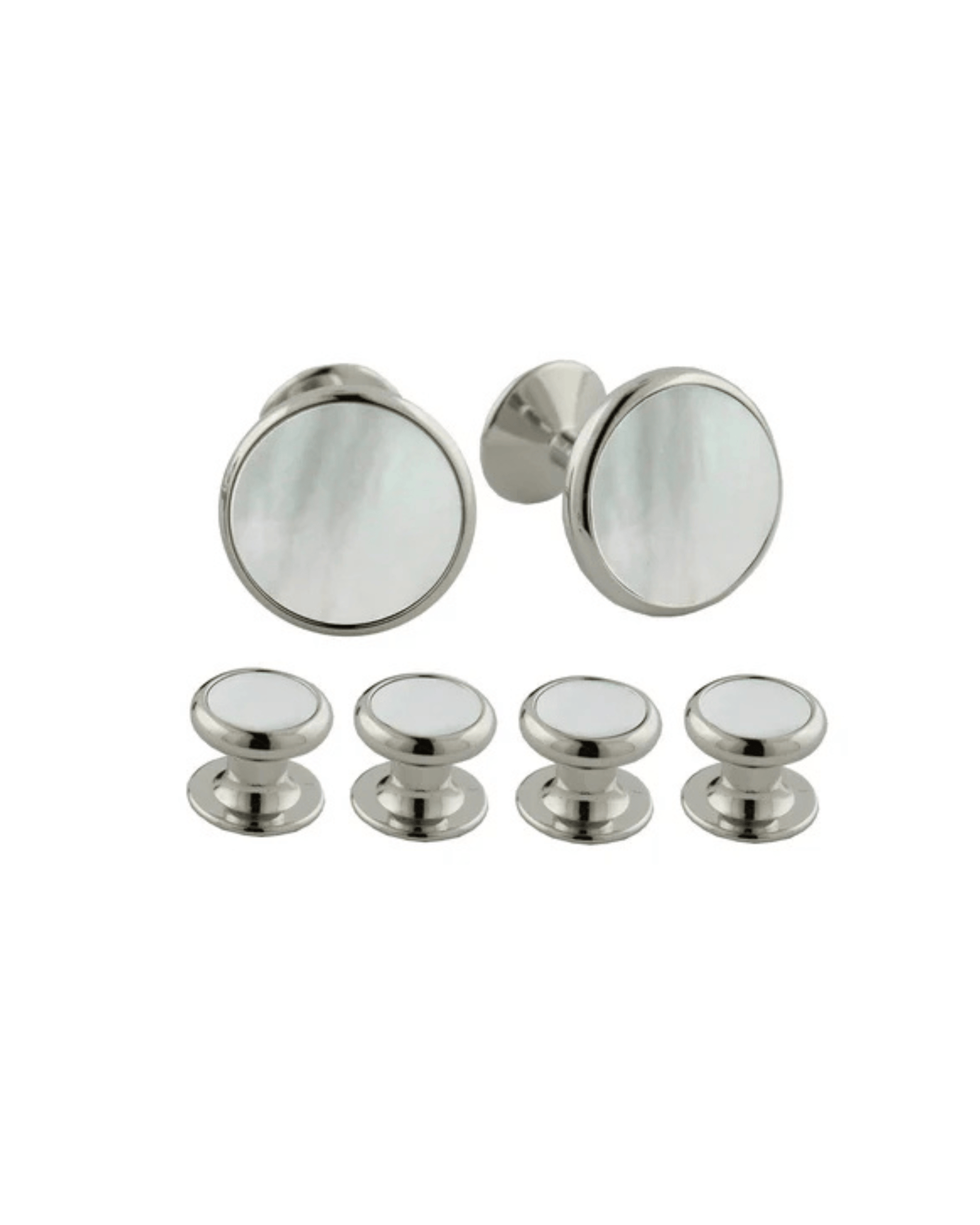 David Donahue Stud Sets SILVER / OS Mother of Pearl & Brass Stud Set