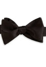 David Donahue Ties Black Satin Self-tie Bow Tie