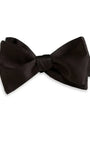 David Donahue Ties Black Satin Self-tie Bow Tie