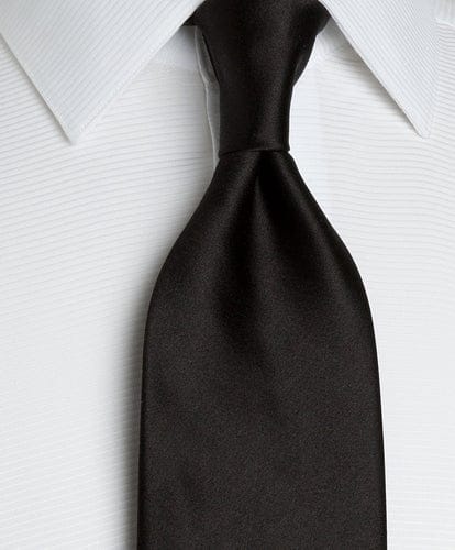 David Donahue Ties Duchesse Satin Solid Neck Tie