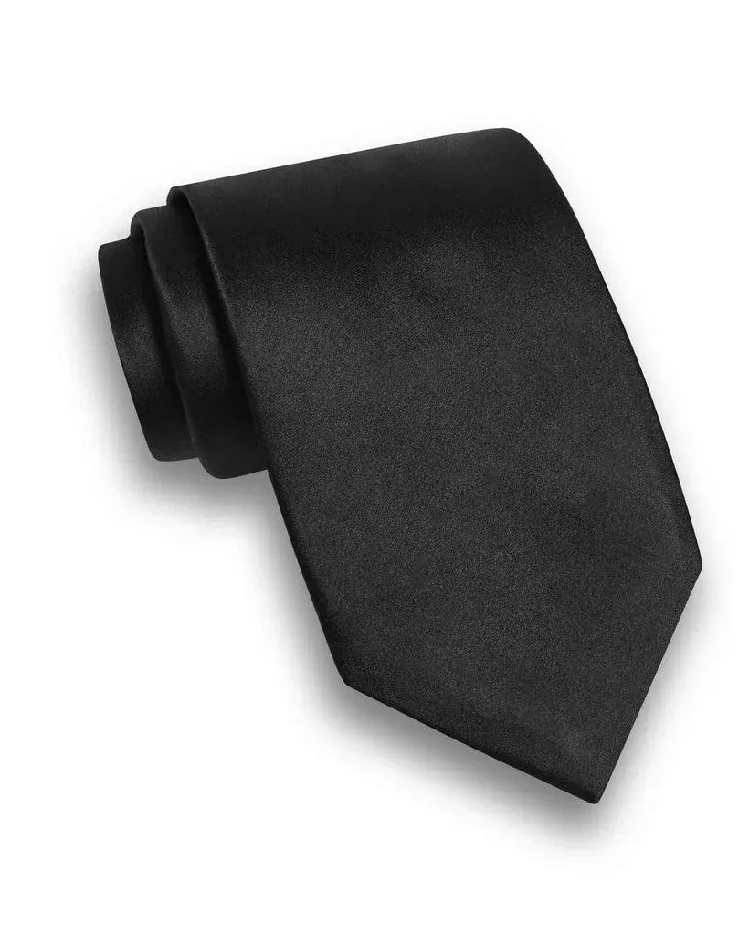 David Donahue Ties Duchesse Satin Solid Neck Tie