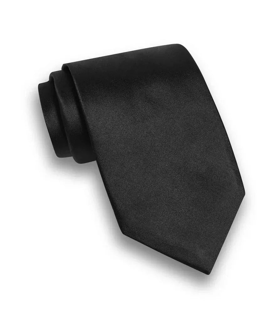 David Donahue Ties Duchesse Satin Solid Neck Tie