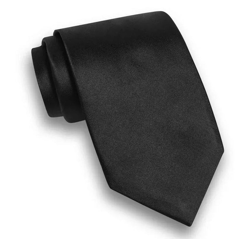 David Donahue Ties Duchesse Satin Solid Neck Tie