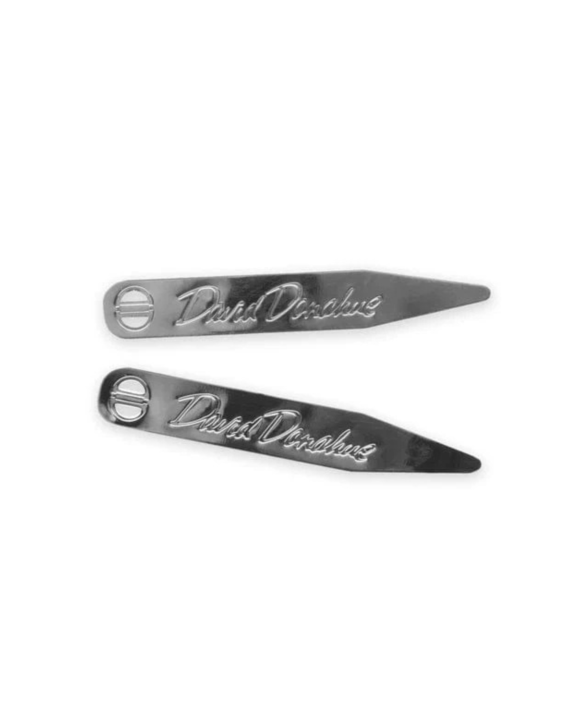 David Donahue Ties SILVER / OS Silver Plated Collar Stays (9 Pair-3 Sizes)