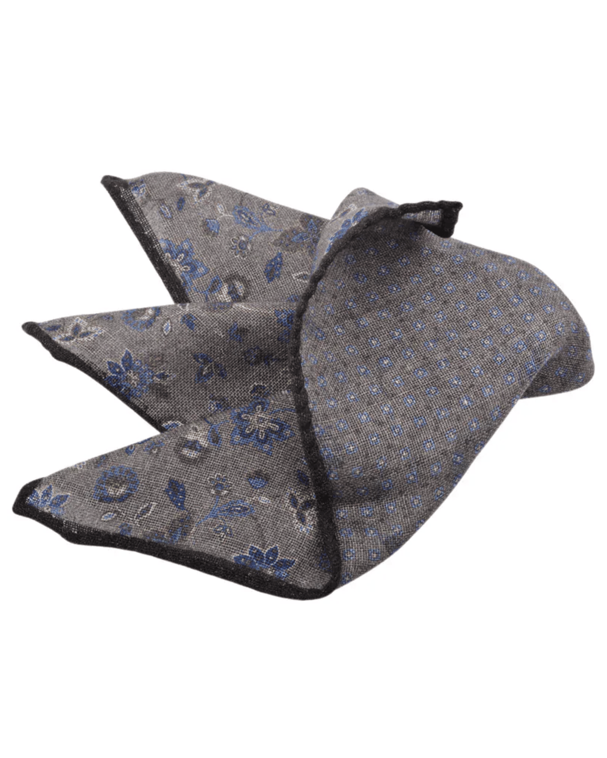 Dion Pocket Square OS Wool Pocket Square in Charcoal