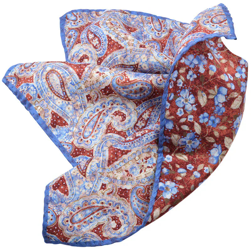 Dion Pocket Square Reversible Paisley Pocket Square
