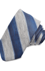 Dion Ties ADJ Heathertone Bar Stripe Tie in Navy
