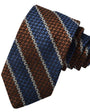 Dion Ties Double Bar Stripe Tie in Mocha