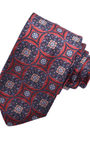 Dion Ties Ornate Medallion Silk Tie