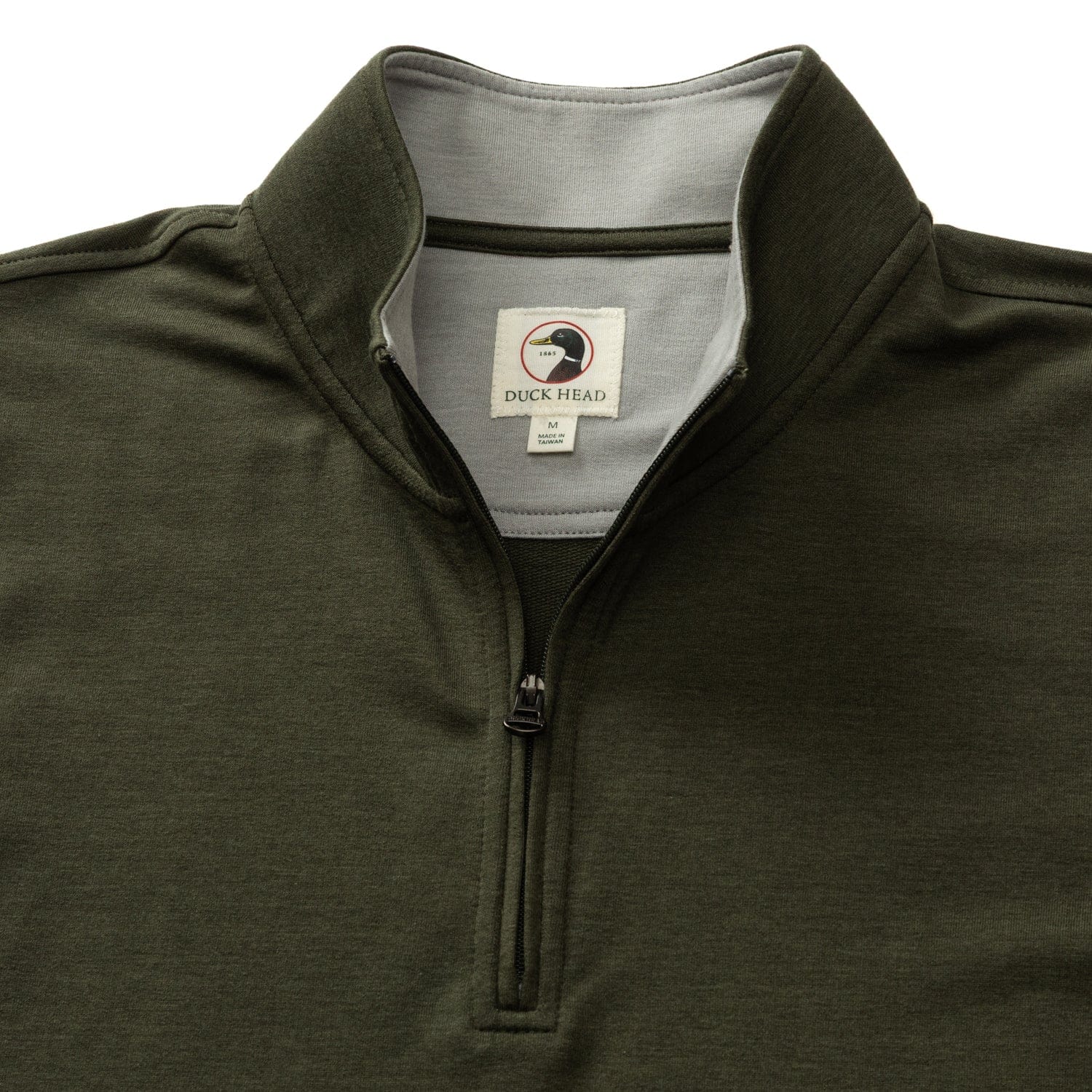 Duck Head 1/4 Zip Dunmore Performance 1/4 Zip in Deep Olive