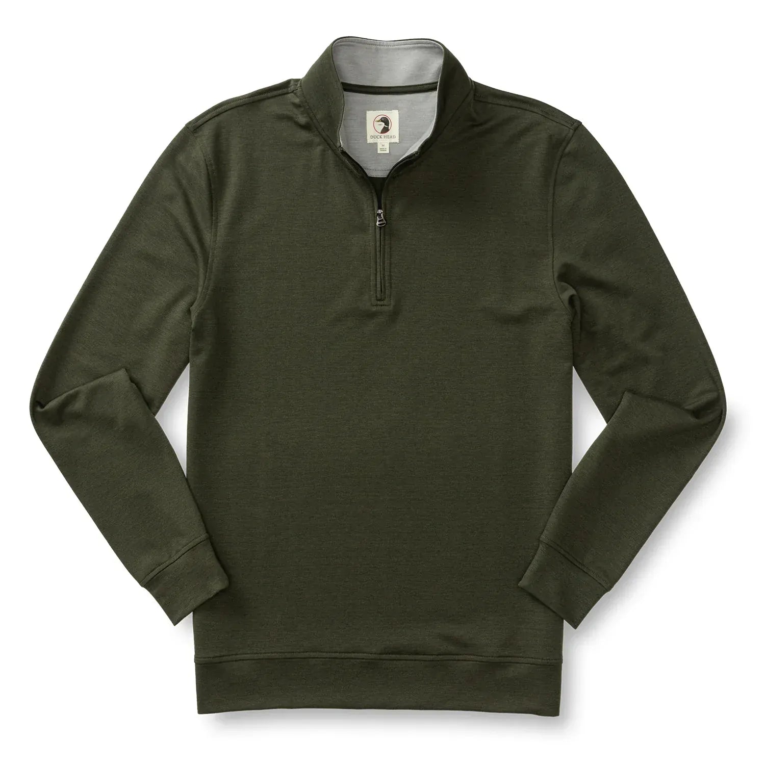 Duck Head 1/4 Zip Dunmore Performance 1/4 Zip in Deep Olive