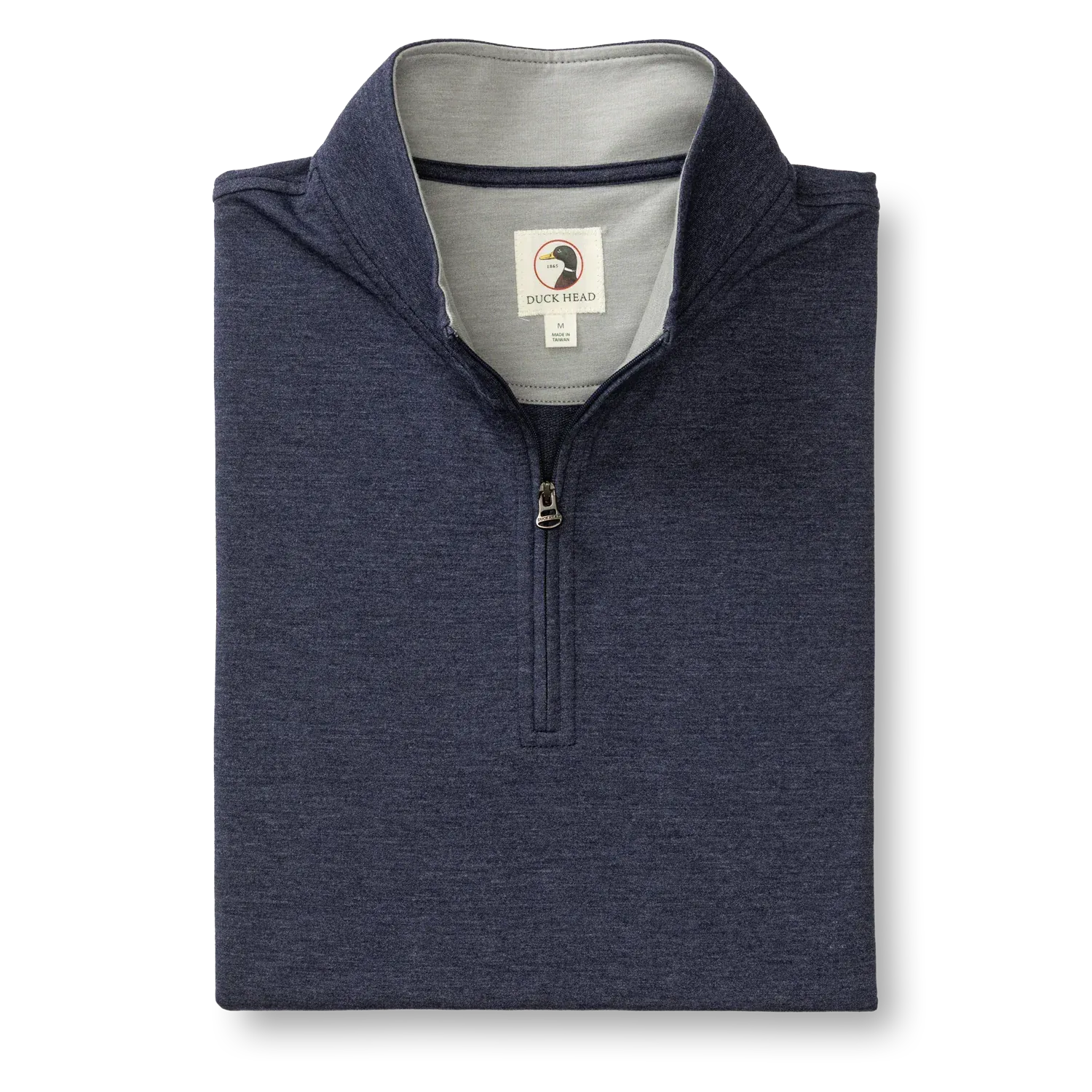 Duck Head 1/4 Zip Dunmore Performance 1/4 Zip in Maritime Blue Heather