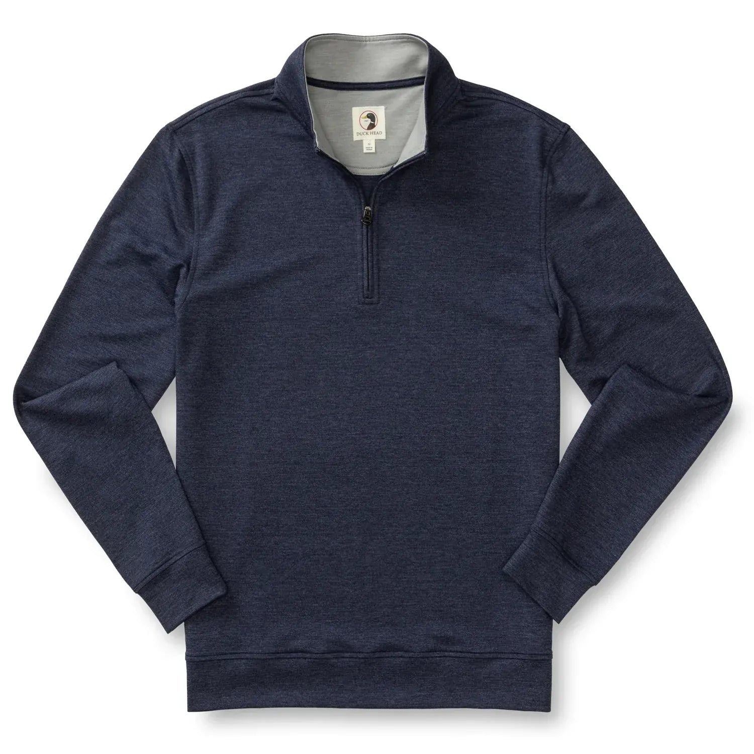 Duck Head 1/4 Zip Dunmore Performance 1/4 Zip in Maritime Blue Heather