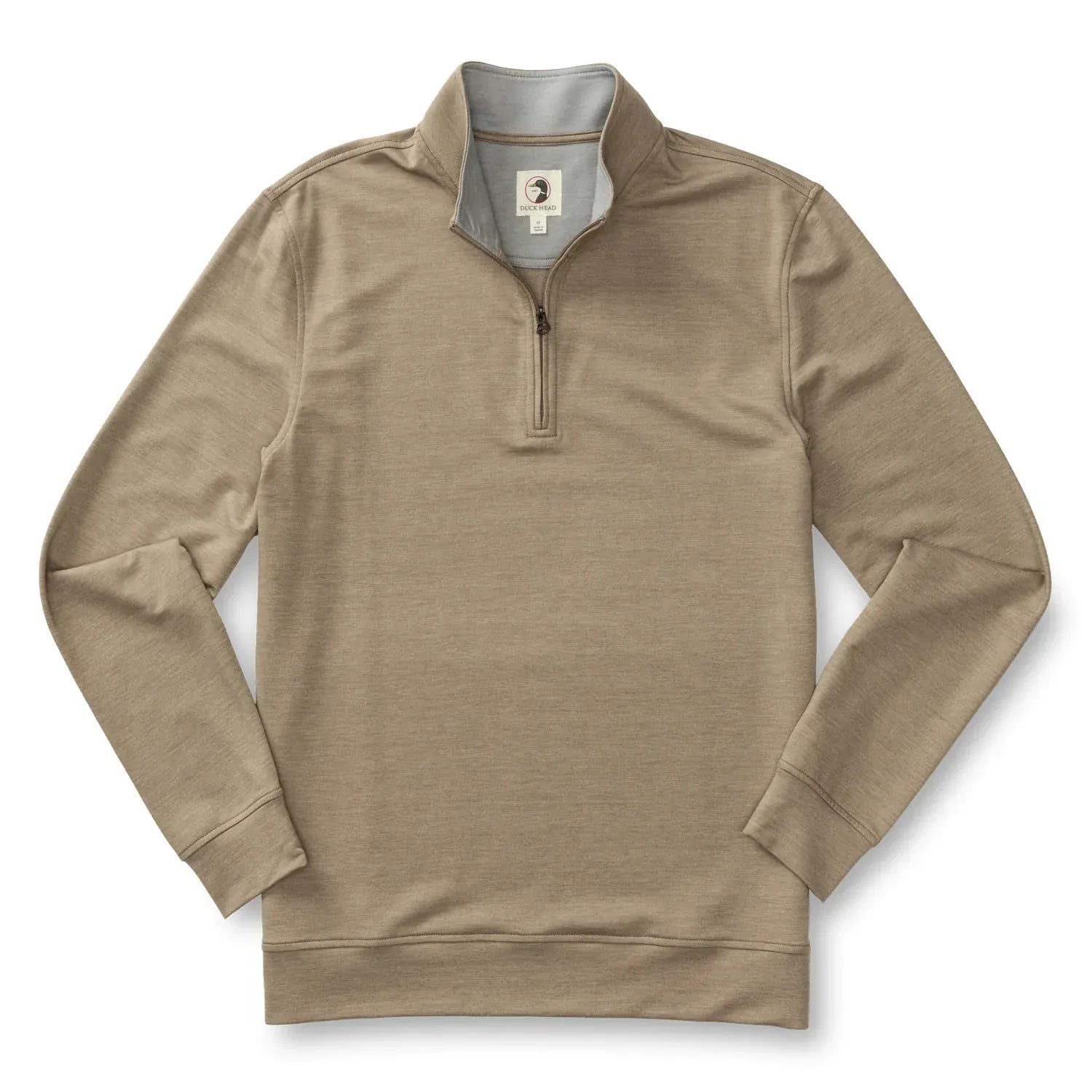 Duck Head 1/4 Zip Dunmore Performance 1/4 Zip in Walnut Heather