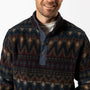 Duck Head 1/4 Zip Pineview Fleece 1/4 Snap Pullover in Wicks Print
