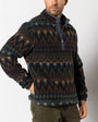 Duck Head 1/4 Zip Pineview Fleece 1/4 Snap Pullover in Wicks Print