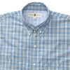 Duck Head Button Down Performance Poplin Guide Shirt - Ellsworth Plaid - Lure Blue