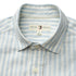 Duck Head Camp Shirt Baxter Stripe Linen Cotton Oxford Sport Shirt in Sky Blue