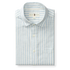 Duck Head Camp Shirt Baxter Stripe Linen Cotton Oxford Sport Shirt in Sky Blue