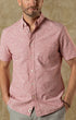 Duck Head Camp Shirt Woodville Cotton Chambray Sport Shirt in Rosewood