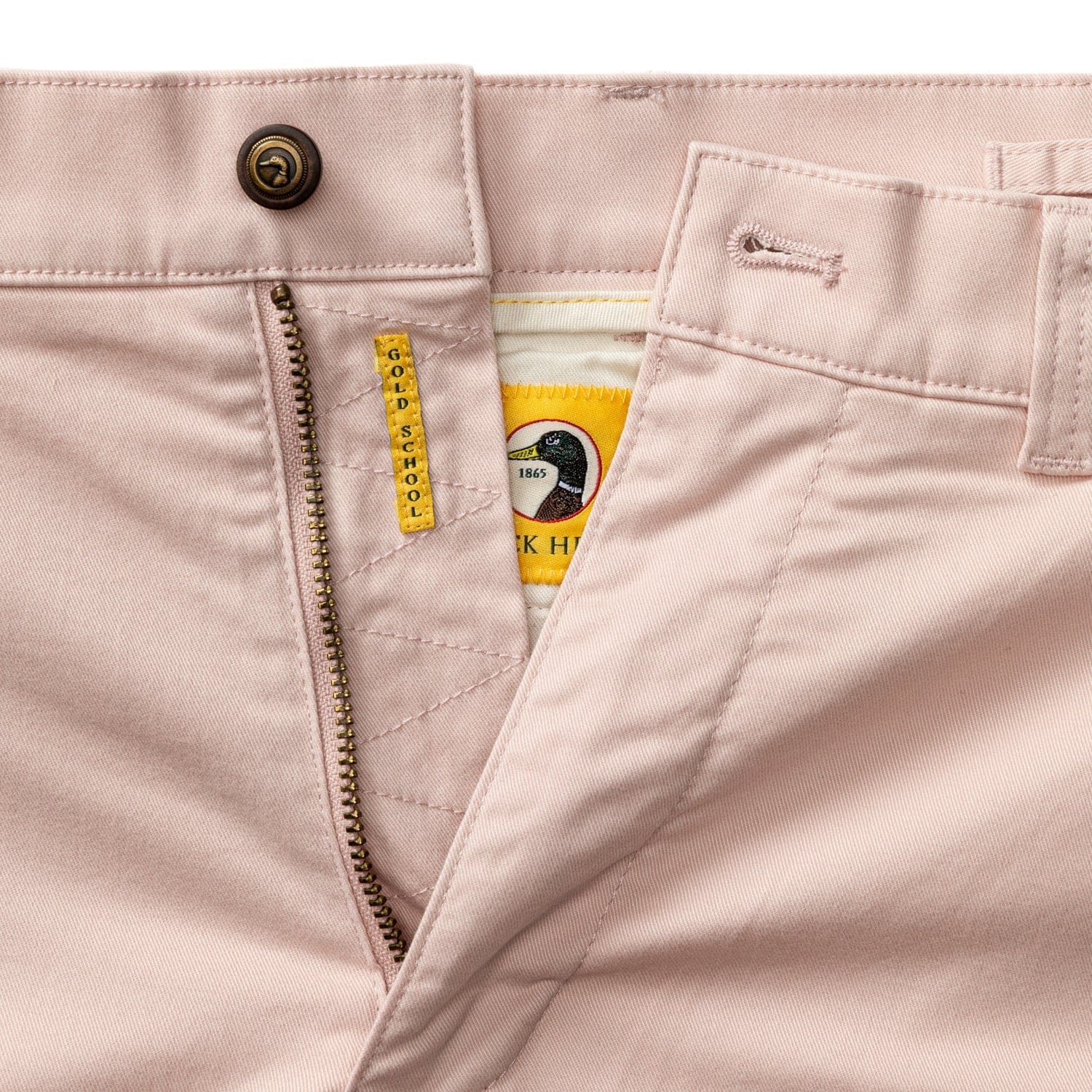 Duck Head Chinos Classic Fit Gold School Chino in Washed Pink
