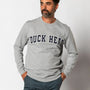 Duck Head Crew Necks & Hoodies Applique Crewneck Sweatshirt in Heather Grey