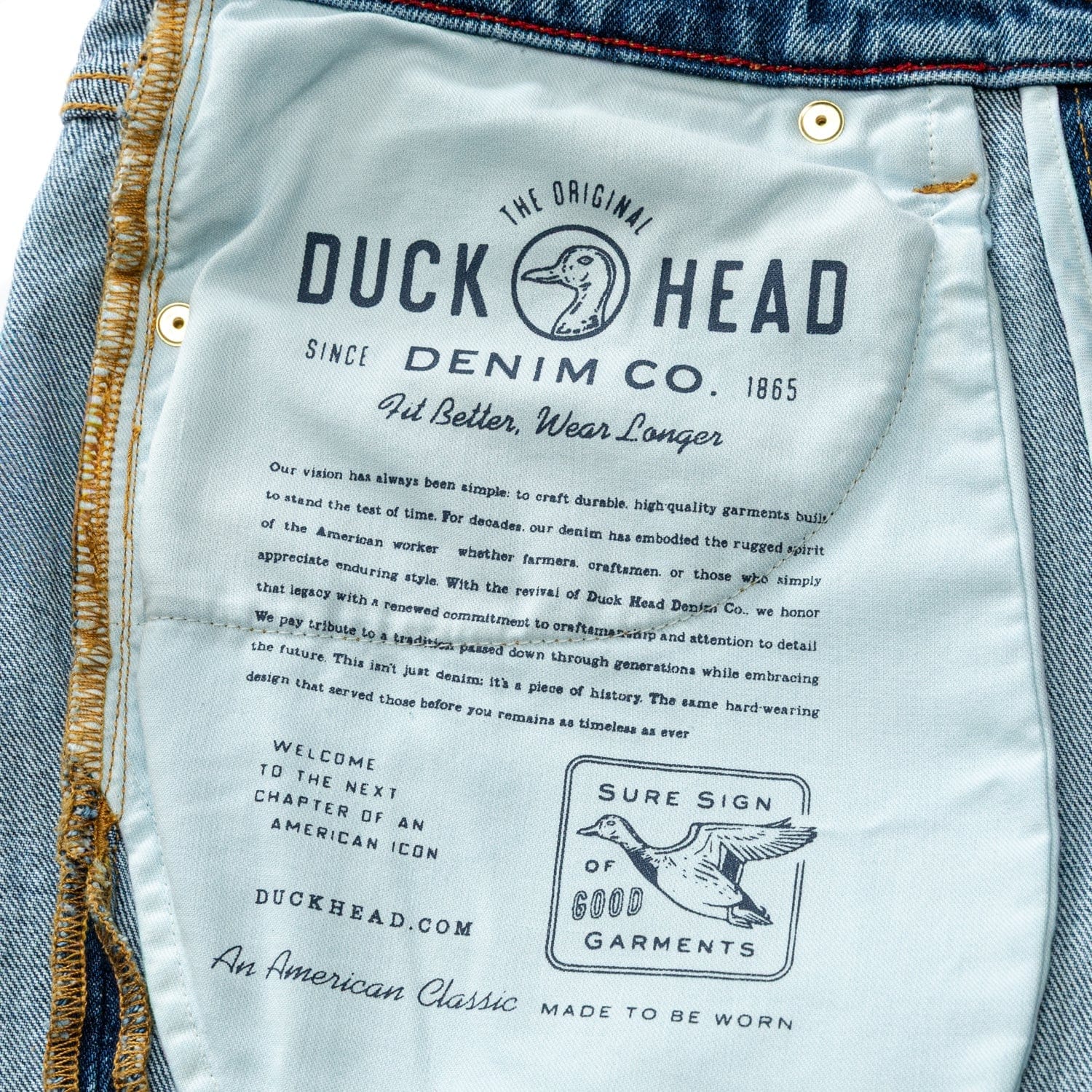Duck Head Denim Classic Straight Light Wash Denim
