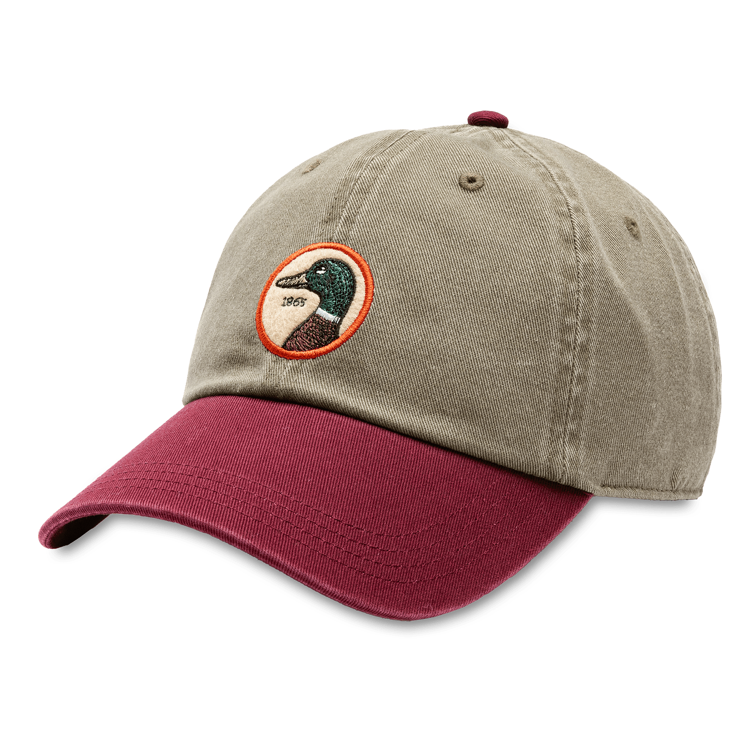 Duck Head Hats Circle Patch Twill Hat - Deep Lichen Olive