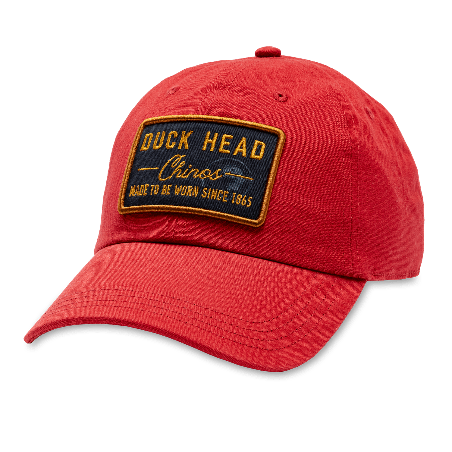 Duck Head Hats Duck Head Chinos Patch Canvas Hat - Red Ochre