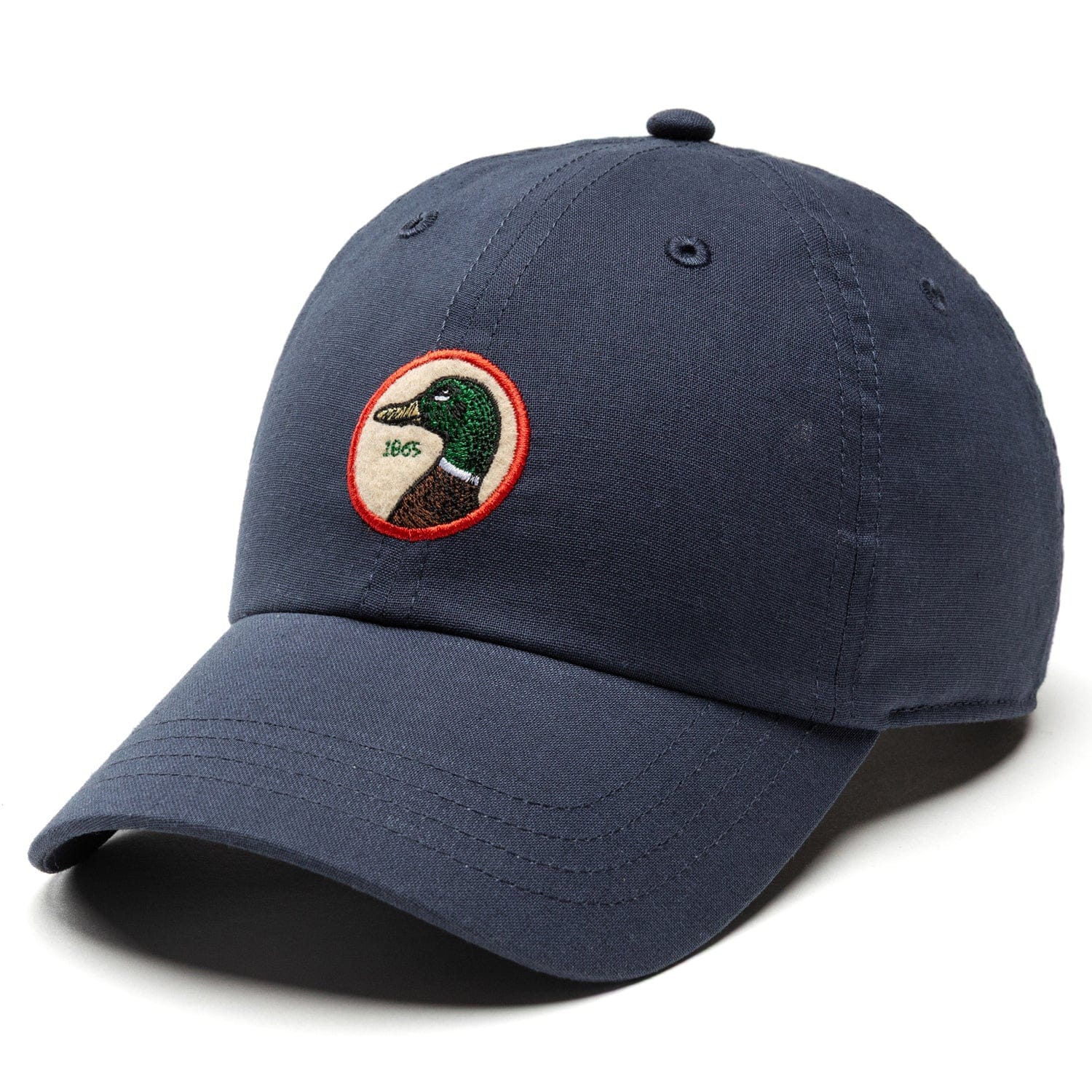 Duck Head Hats MALLARD BLUE (401) Circle Patch Cotton Linen Hat in Mallard Blue