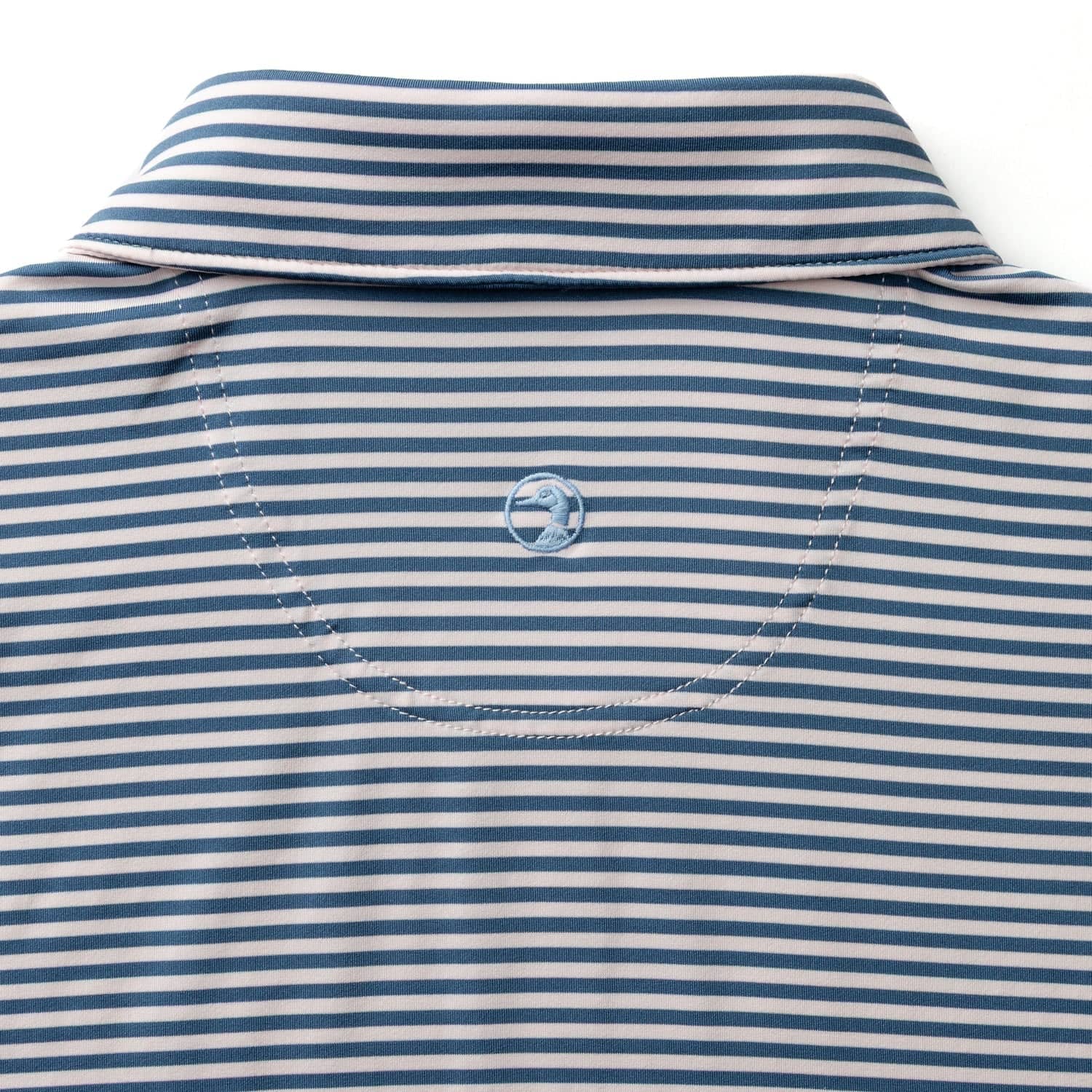 Duck Head Polos Long Drive Performance Polo in Blue Horizon