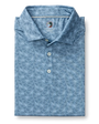 Duck Head Polos Long Drive Performance Polo in Chambray Blue