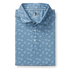 Duck Head Polos Long Drive Performance Polo in Chambray Blue