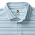 Duck Head Polos Neil Stripe Long Drive Performance Polo in Serenity Blue