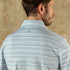 Duck Head Polos Neil Stripe Long Drive Performance Polo in Serenity Blue