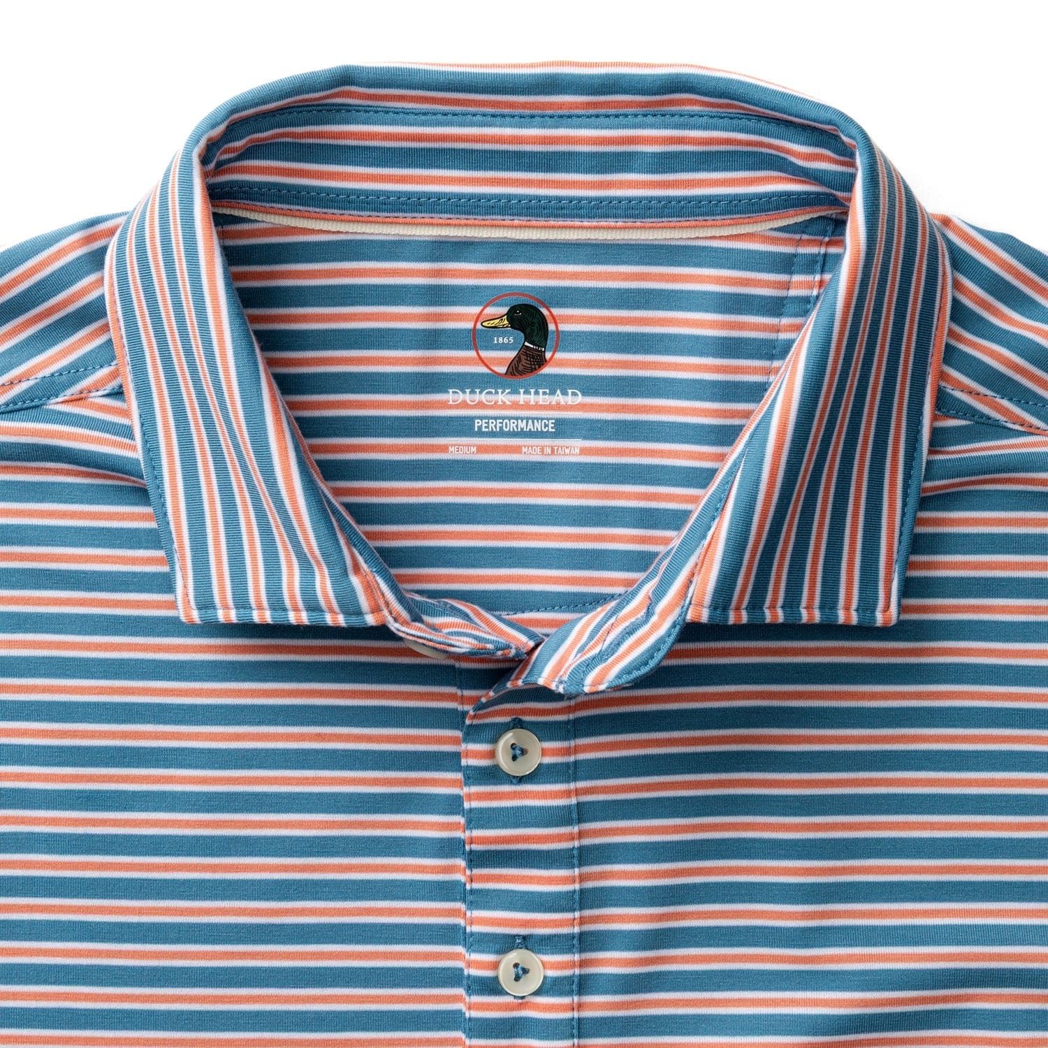 Duck Head Polos Pierce Stripe Summerford Performance Jersey Polo
