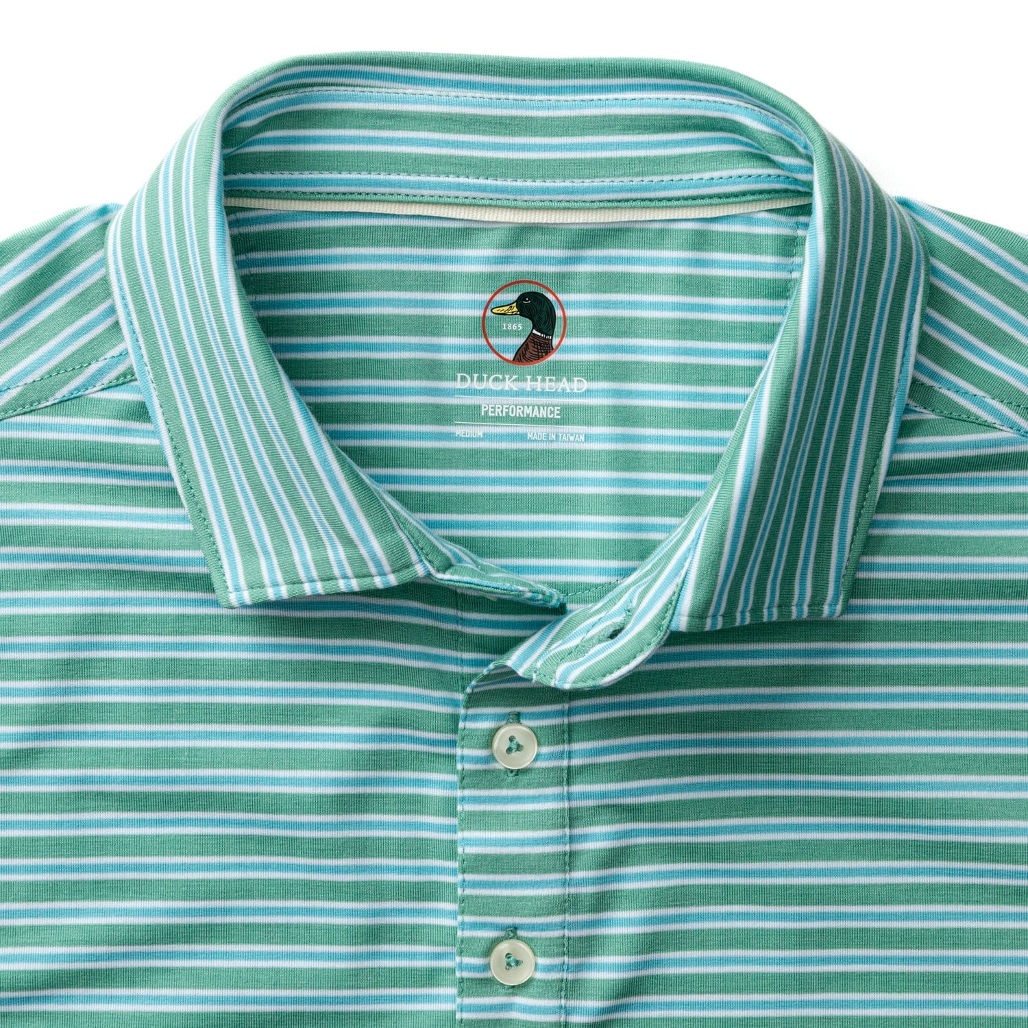 Duck Head Polos Summerford Performance Jersey Polo in Aspen Green