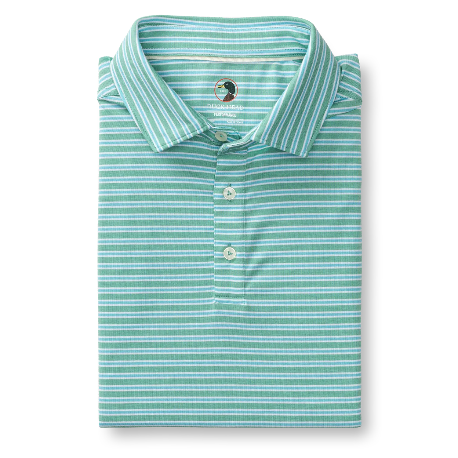 Duck Head Polos Summerford Performance Jersey Polo in Aspen Green