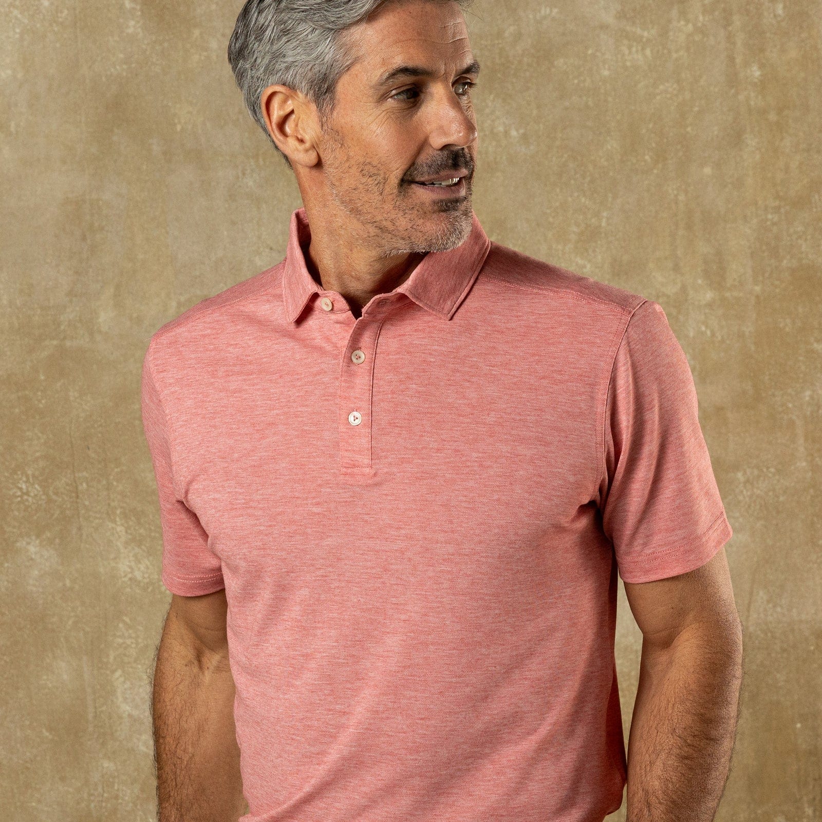 Duck Head Polos Summerford Performance Pique Polo in Classic Red Heather