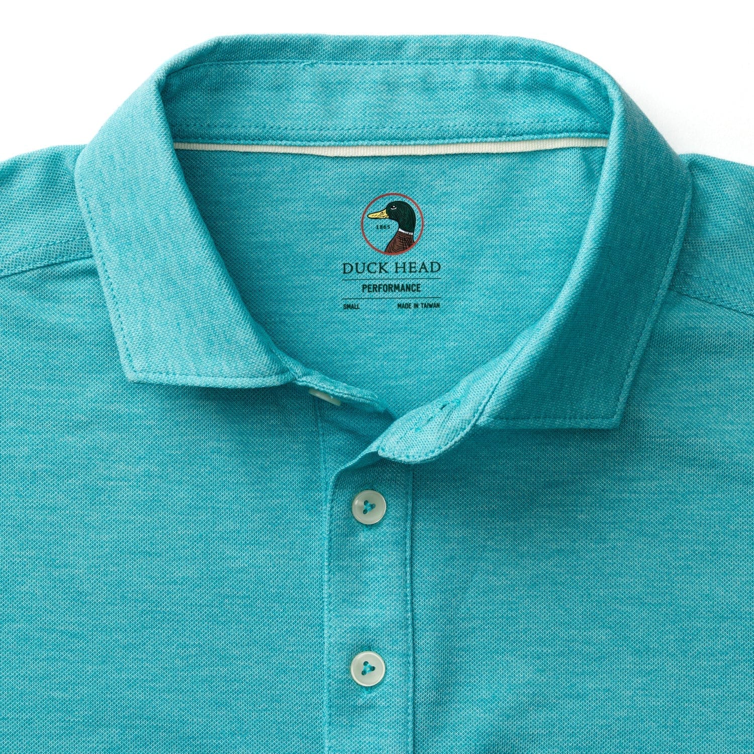 Duck Head Polos Summerford Performance Pique Polo in Lake Blue Heather