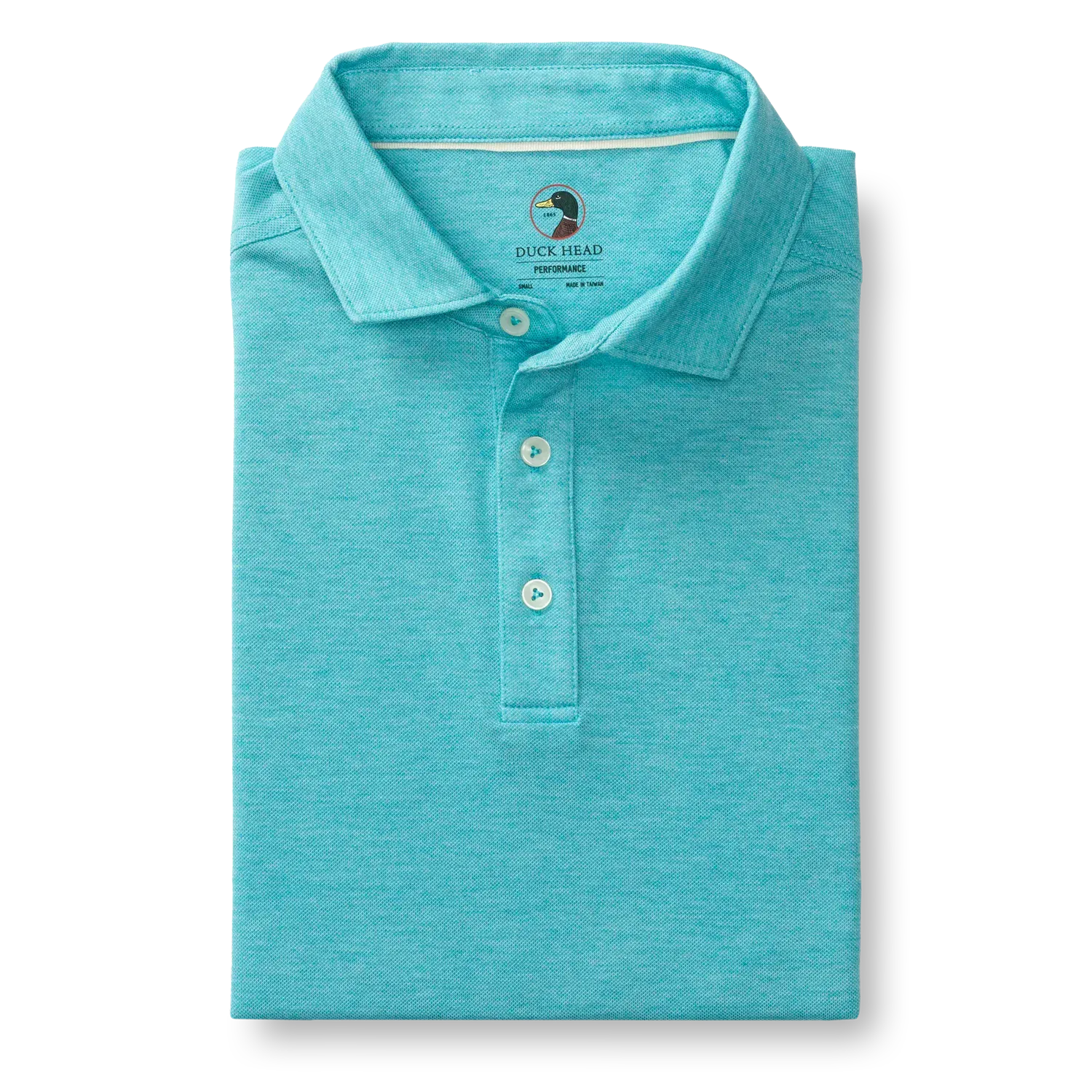 Duck Head Polos Summerford Performance Pique Polo in Lake Blue Heather