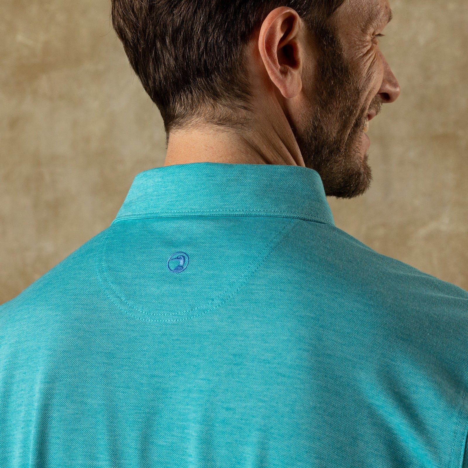 Duck Head Polos Summerford Performance Pique Polo in Lake Blue Heather