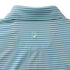Duck Head Polos Windor Stripe Long Drive Performance Polo in Sunwashed Blue