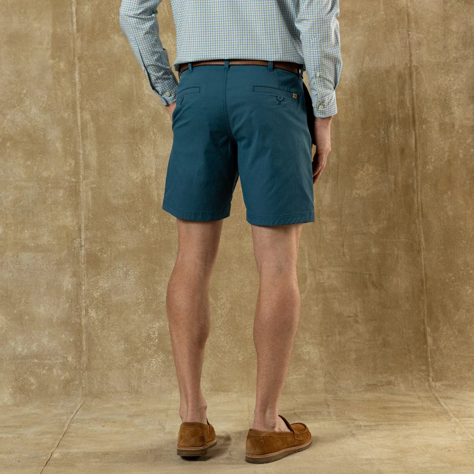 Duck Head Shorts 8" Harbor Performance Short in Teal Blue