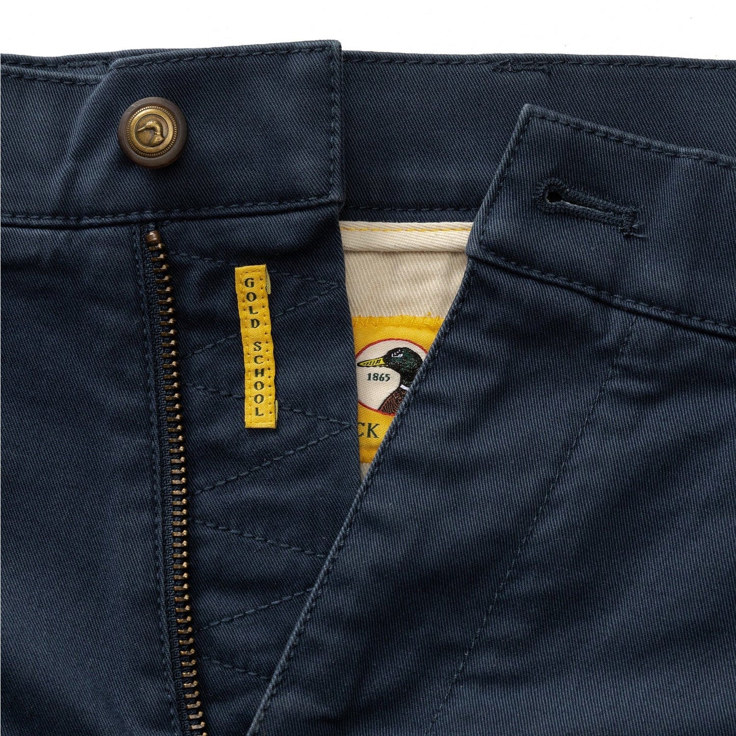 Duck Head Shorts 9" Gold School Chino Short- Navy