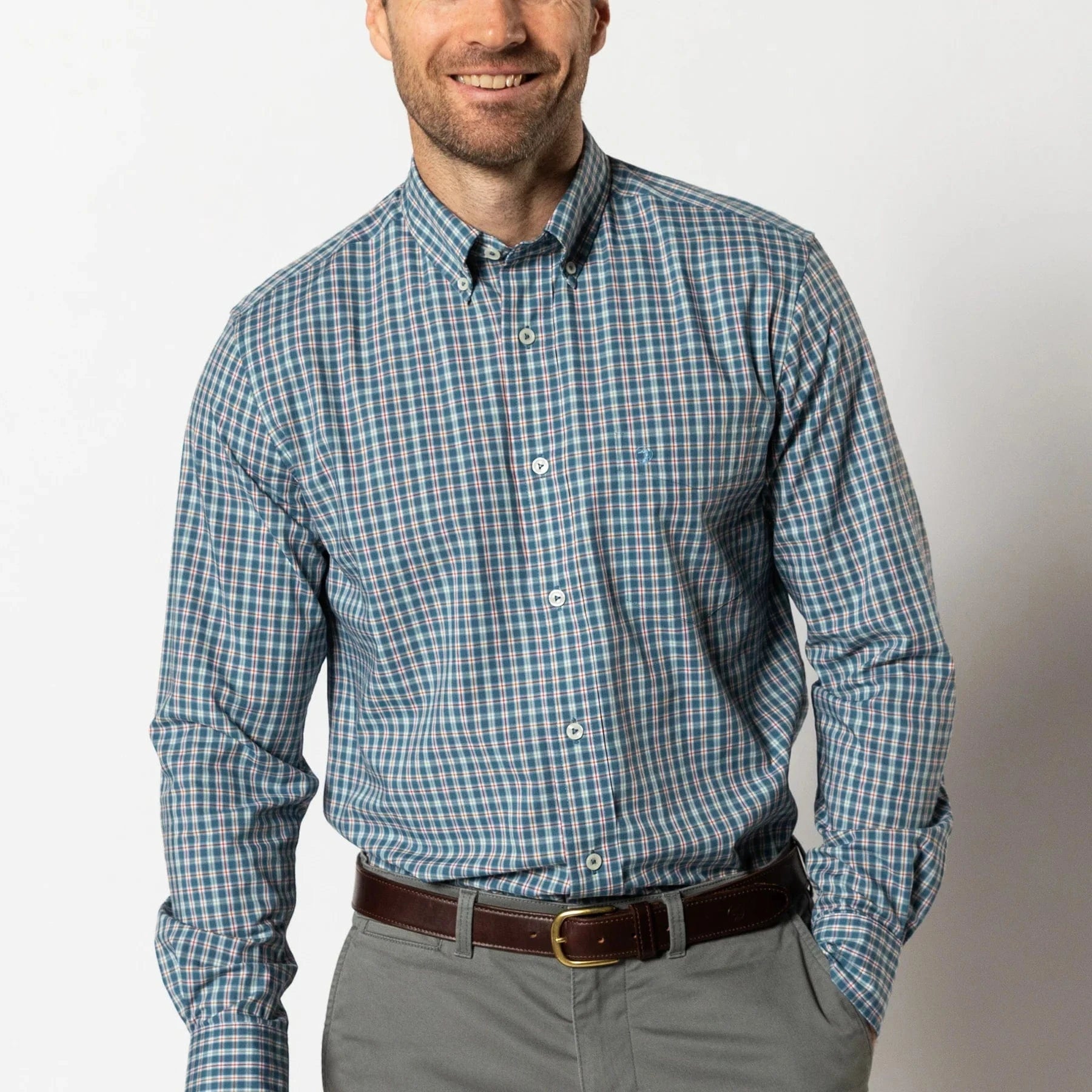 Duck Head Sport Shirts 409 / S Performance Poplin Sport Shirt - Fallon Plaid