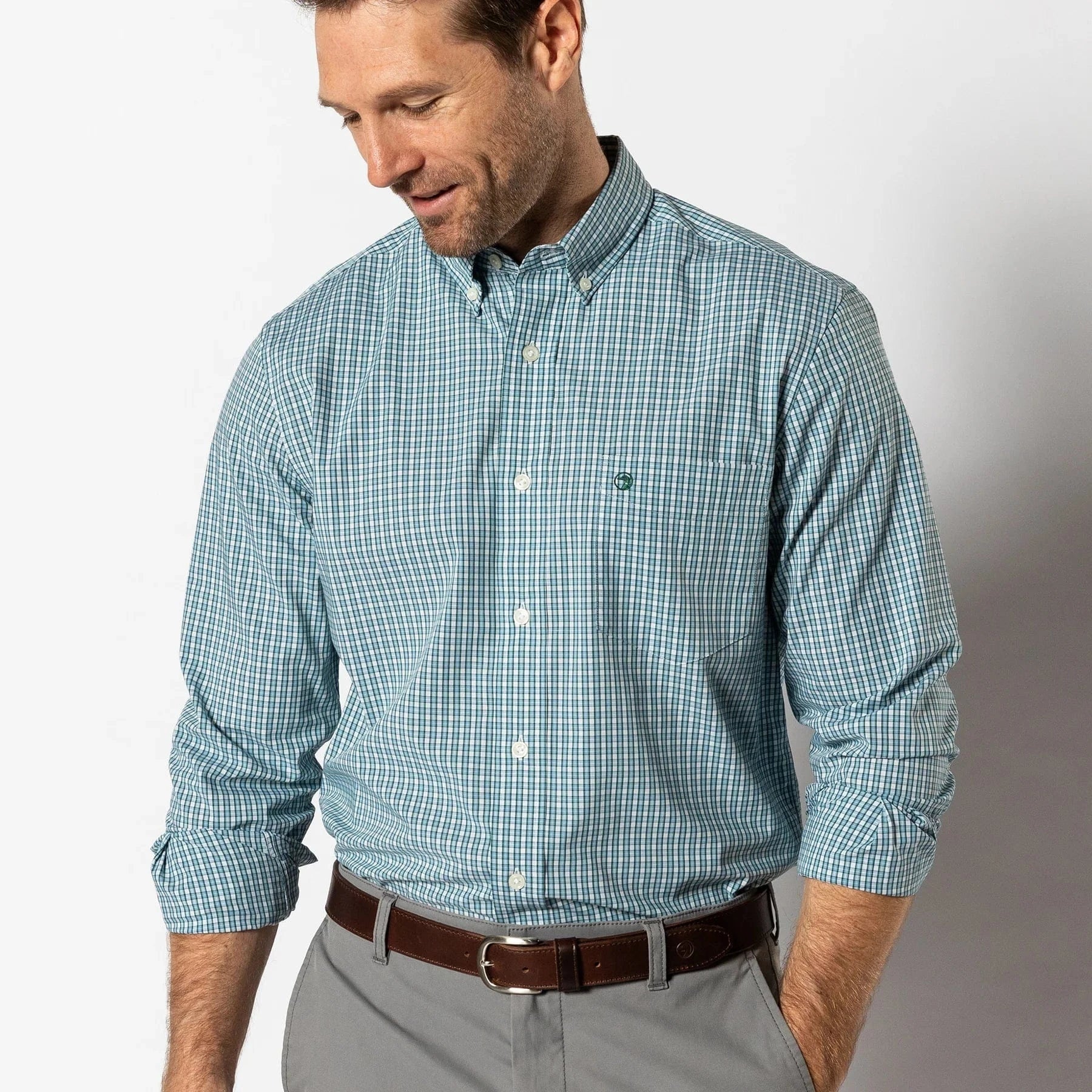 Duck Head Sport Shirts 415 / S Performance Poplin Sport Shirt - Coker Plaid