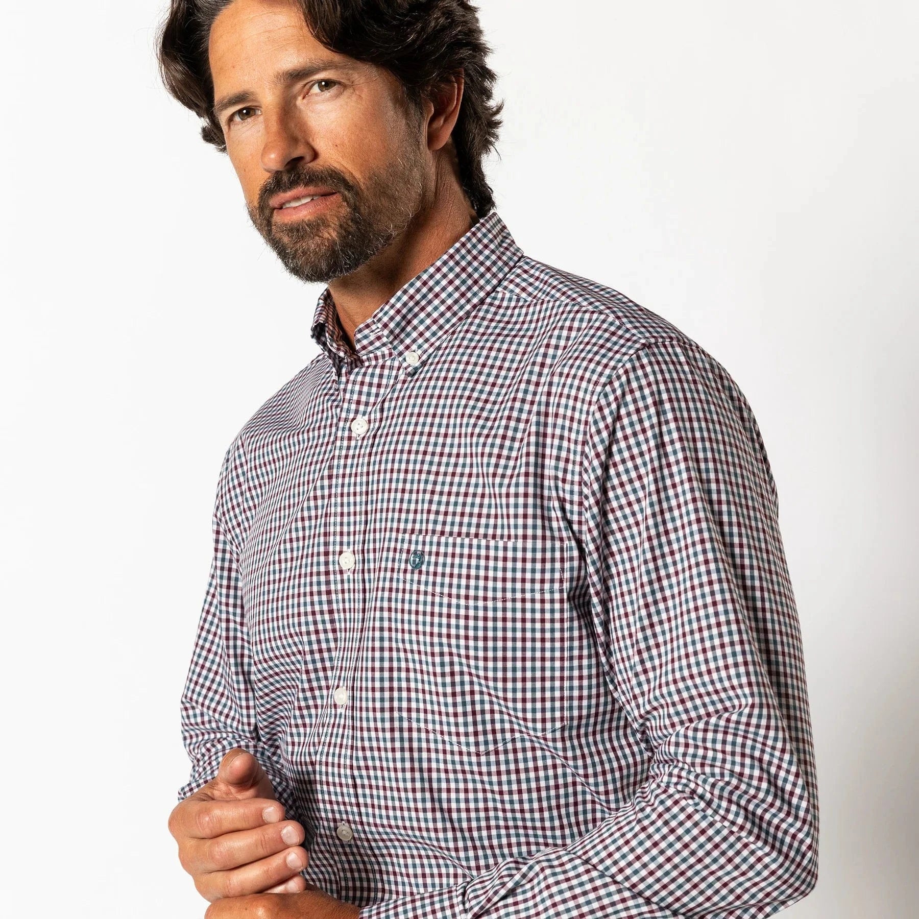 Duck Head Sport Shirts 534 / S Performance Poplin Sport Shirt - Merill Gingham